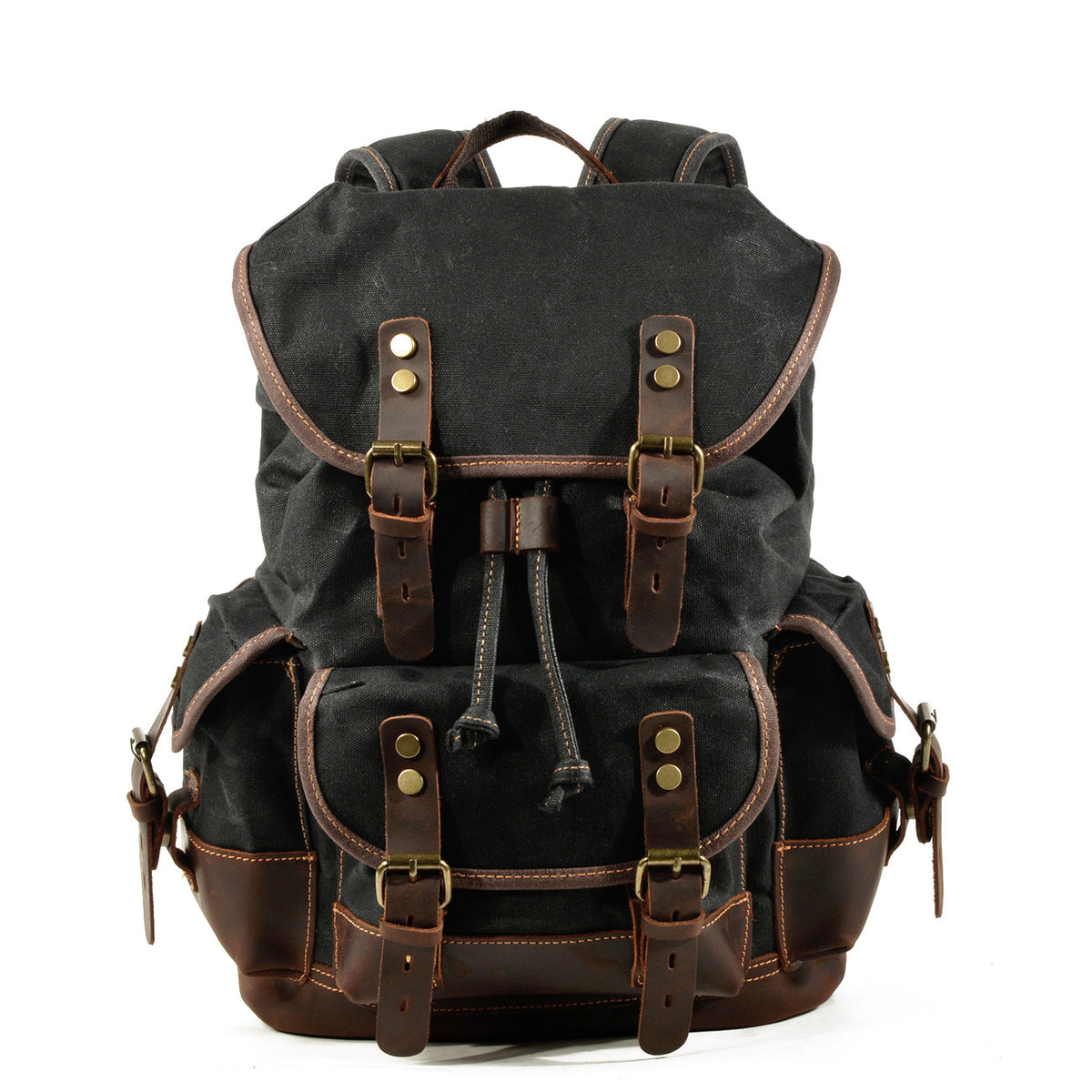 Vintage Waxed Canvas Backpack Waterproof for Men