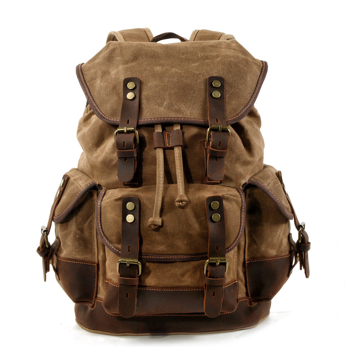 Vintage Waxed Canvas Backpack Waterproof for Men