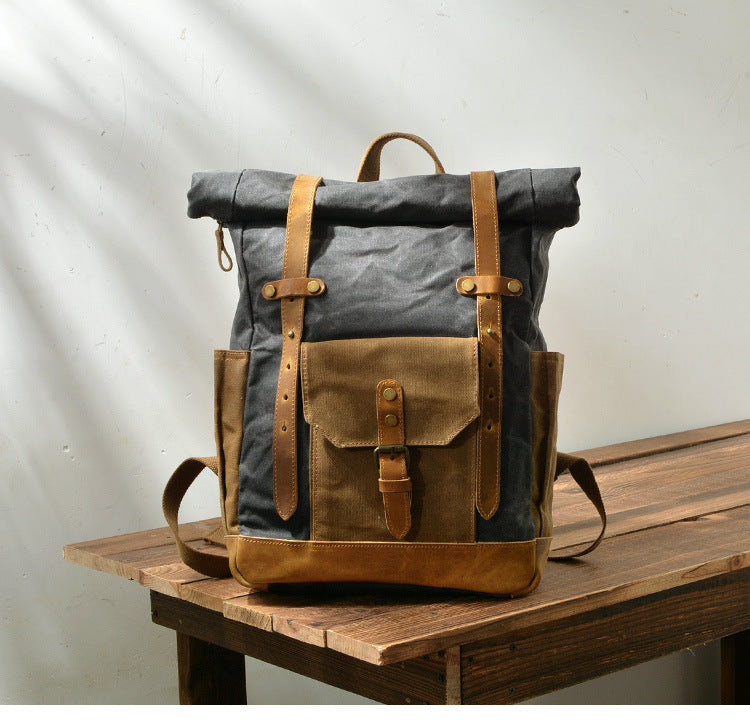 Vintage Canvas Backpack, Casual Travel Computer Bag, Waterproof Outdoor Backpack Commuter Backpack