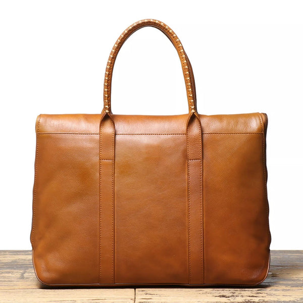 Men's Leather Laptop Briefcase Vintage Bag Genuine Leather Business