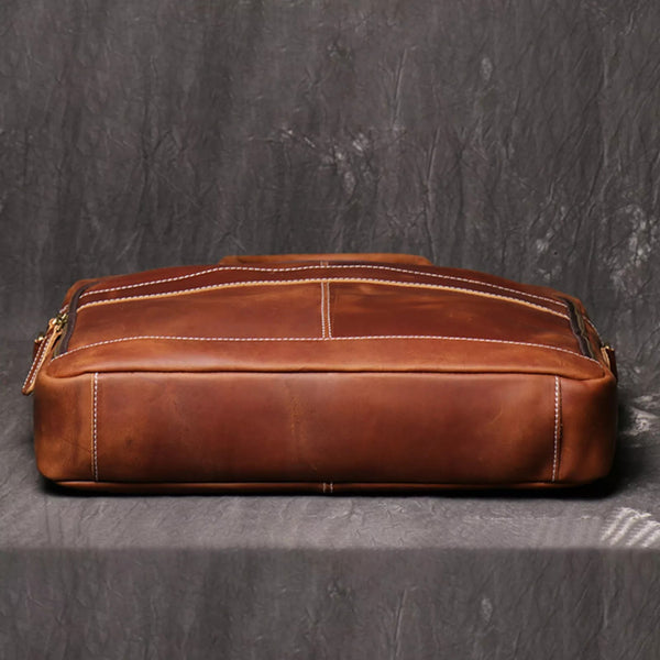 Men's Genuine Leather Laptop Briefcase Shoulder Bag Business Travel Messenger