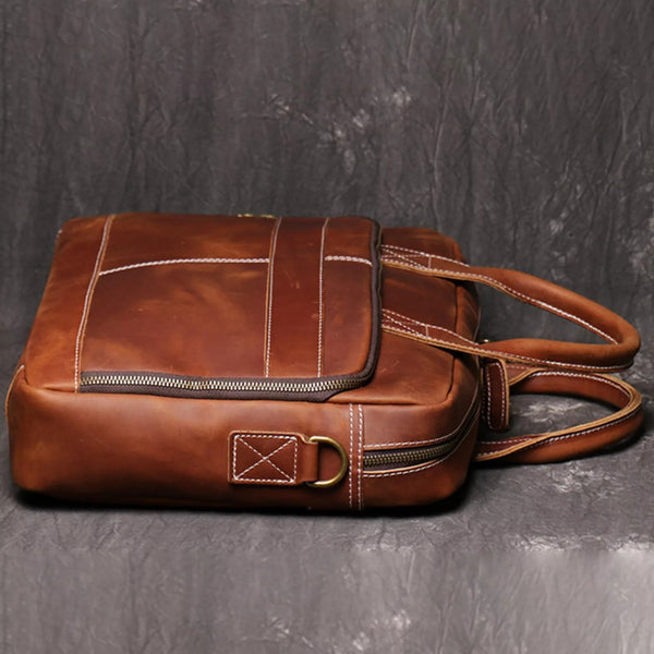 Men's Genuine Leather Laptop Briefcase Shoulder Bag Business Travel Messenger