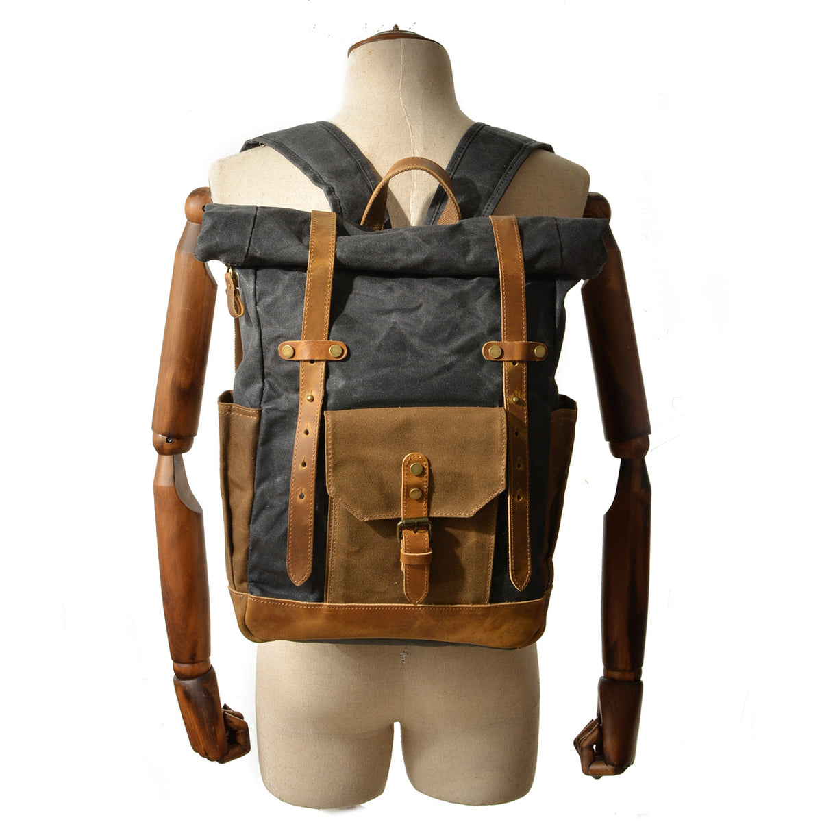 Vintage Canvas Backpack, Casual Travel Computer Bag, Waterproof Outdoor Backpack Commuter Backpack