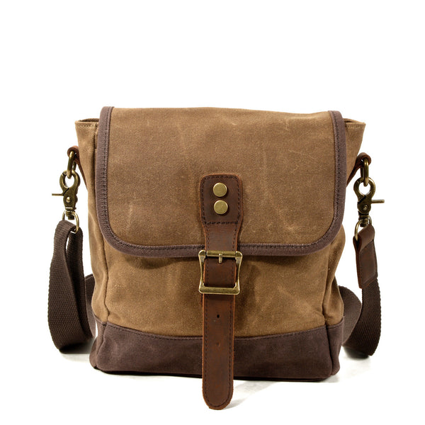 Vintage Waxed Canvas Leather Briefcase
