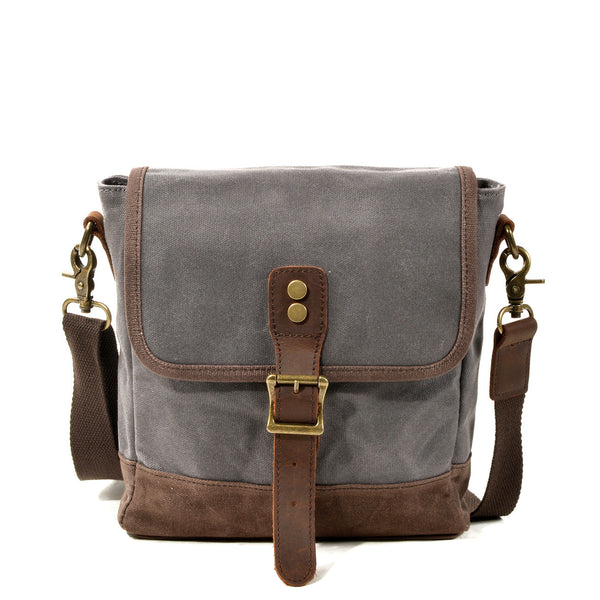 Vintage Waxed Canvas Leather Briefcase