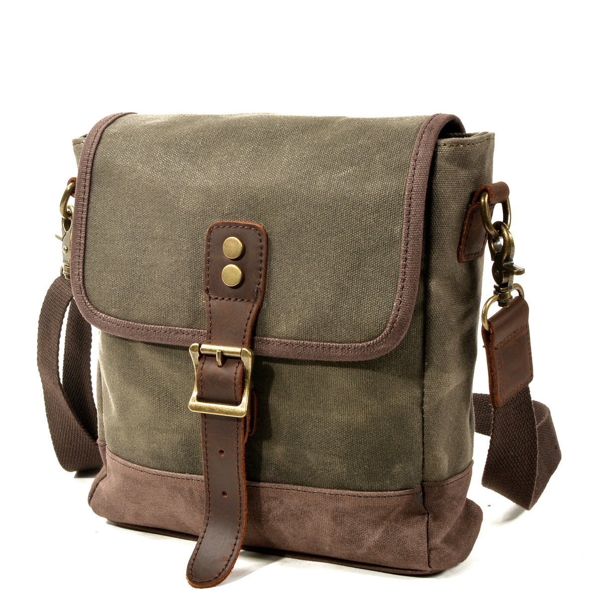Vintage Waxed Canvas Leather Briefcase