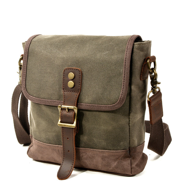 Vintage Waxed Canvas Leather Briefcase