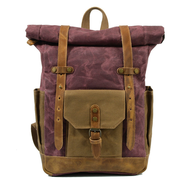 Vintage Canvas Backpack, Casual Travel Computer Bag, Waterproof Outdoor Backpack Commuter Backpack