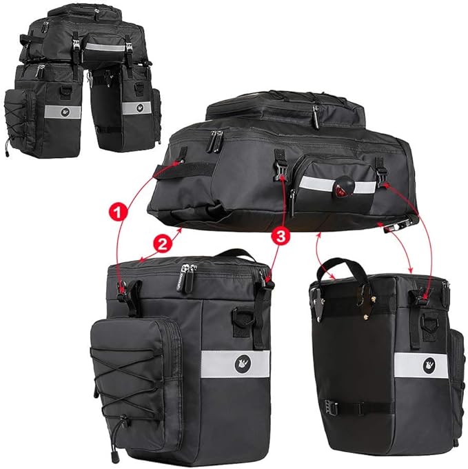 Bike Pannier Bag Set Professional Cycling Accessories 3 in 1