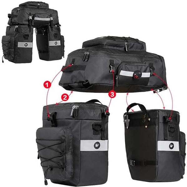 Bike Pannier Bag Set Professional Cycling Accessories 3 in 1