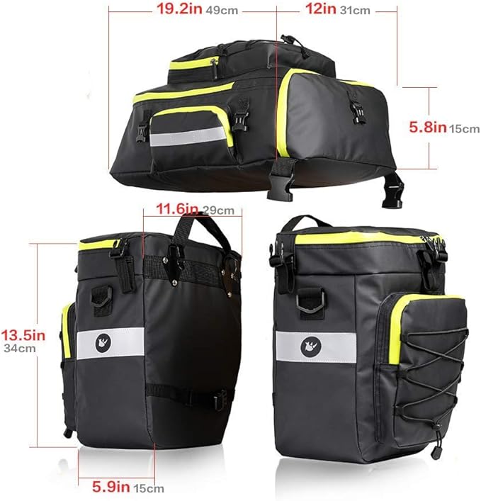 Bike Pannier Bag Set Professional Cycling Accessories 3 in 1