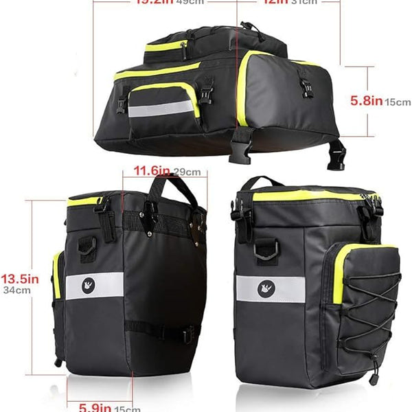 Bike Pannier Bag Set Professional Cycling Accessories 3 in 1