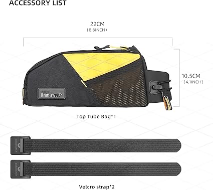 1.2L Top Tube Bike Bag – Waterproof Phone Holder Frame Bag for MTB & Road Bike