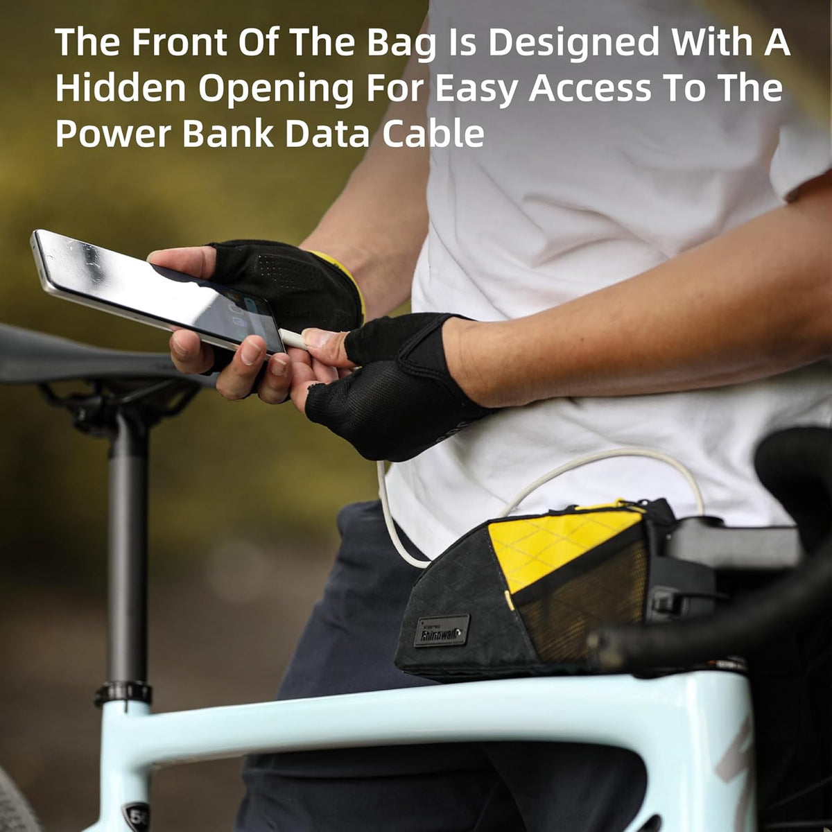 1.2L Top Tube Bike Bag – Waterproof Phone Holder Frame Bag for MTB & Road Bike
