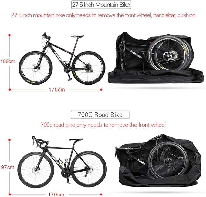 Folding Bike Carry Bag 26 inch to 29 inch Thick Bike Travel Bag