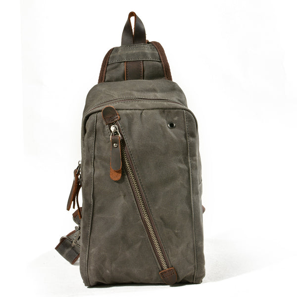 Men's Crossbody Chest Canvas Bag