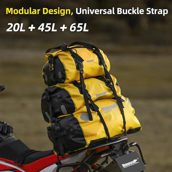 Motorcycle Rear Rack Trunk Bag – Waterproof Motorbike Tail Bag with Expandable Storage