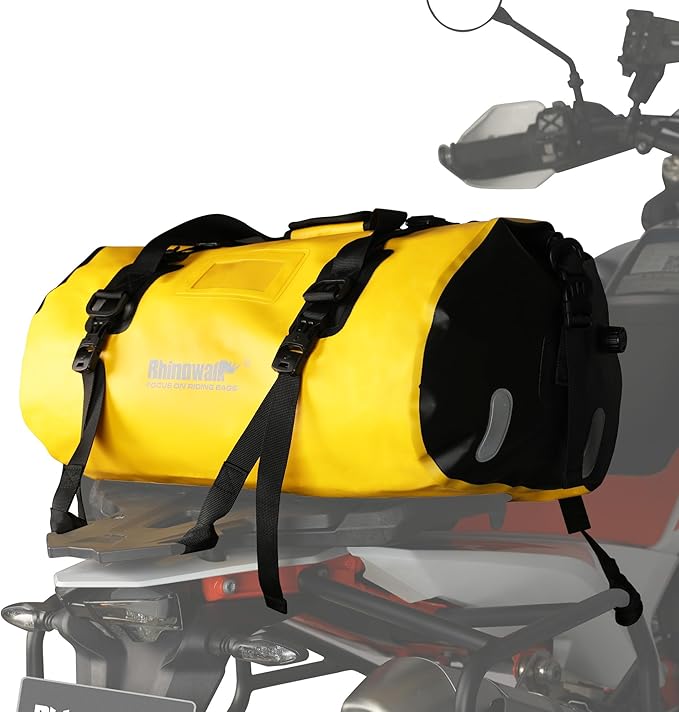 Motorcycle Rear Rack Trunk Bag – Waterproof Motorbike Tail Bag with Expandable Storage