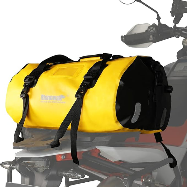 Motorcycle Rear Rack Trunk Bag – Waterproof Motorbike Tail Bag with Expandable Storage