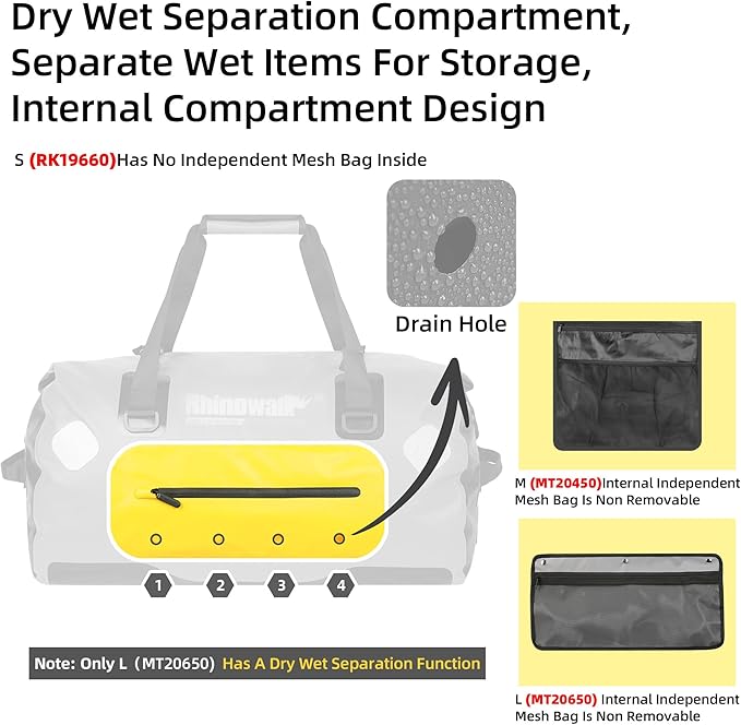 Motorcycle Rear Rack Trunk Bag – Waterproof Motorbike Tail Bag with Expandable Storage