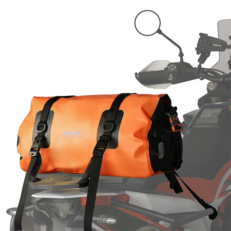 Motorcycle Rear Rack Trunk Bag – Waterproof Motorbike Tail Bag with Expandable Storage
