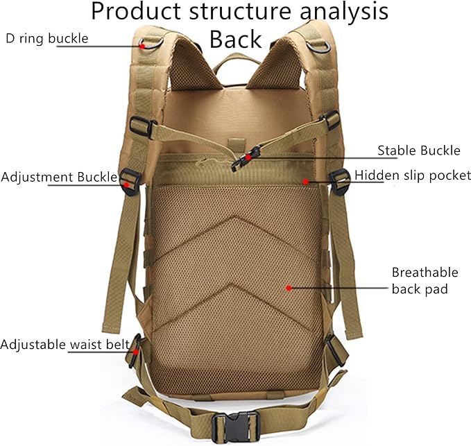 35L Men Tactical Backpack 3P Rucksack Backpacks