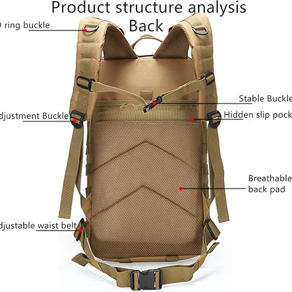 35L Men Tactical Backpack 3P Rucksack Backpacks