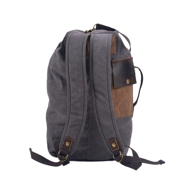 Vintage Canvas Leather Backpack – Durable Travel & Everyday Rucksack
