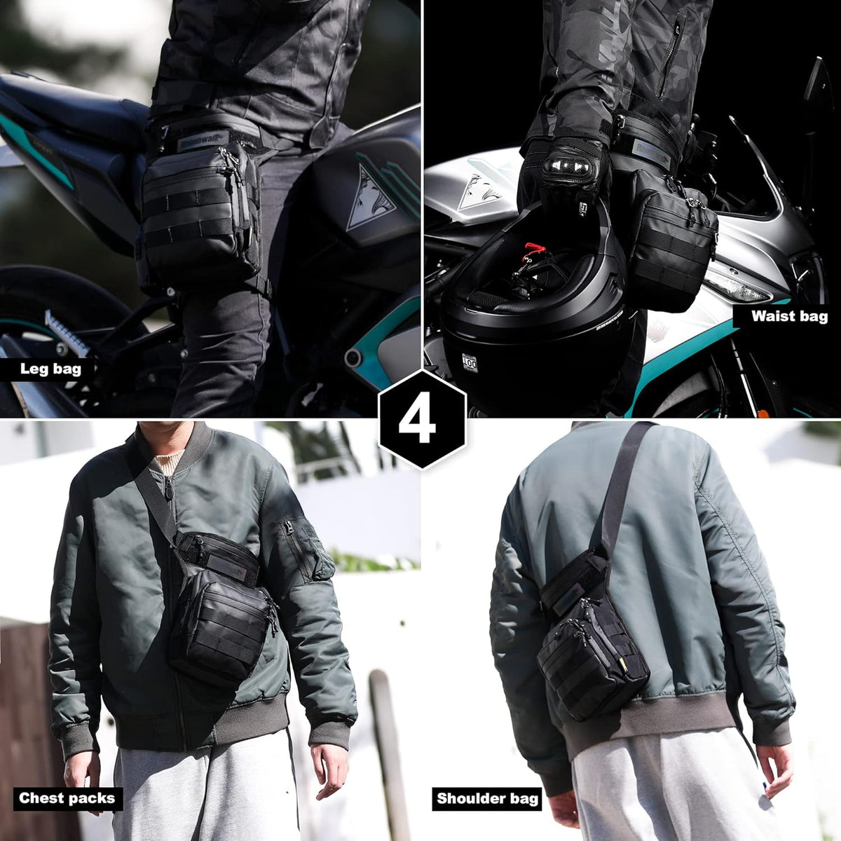 Motorcycle Bicycle Leg Bag Waterproof